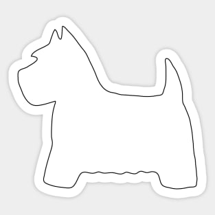 Westie silhouette Sticker